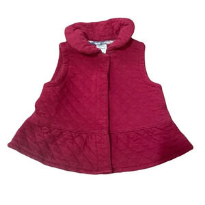 6 Months Maroon Quilted Vest